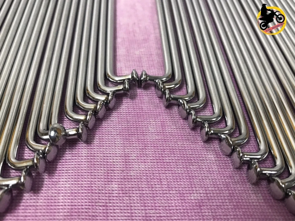 FIT KAWASAKI KH500 A8 1976 FRONT & REAR Chrome Spoke Set 80Pcs. #nan3551# - Изображение 2 из 4