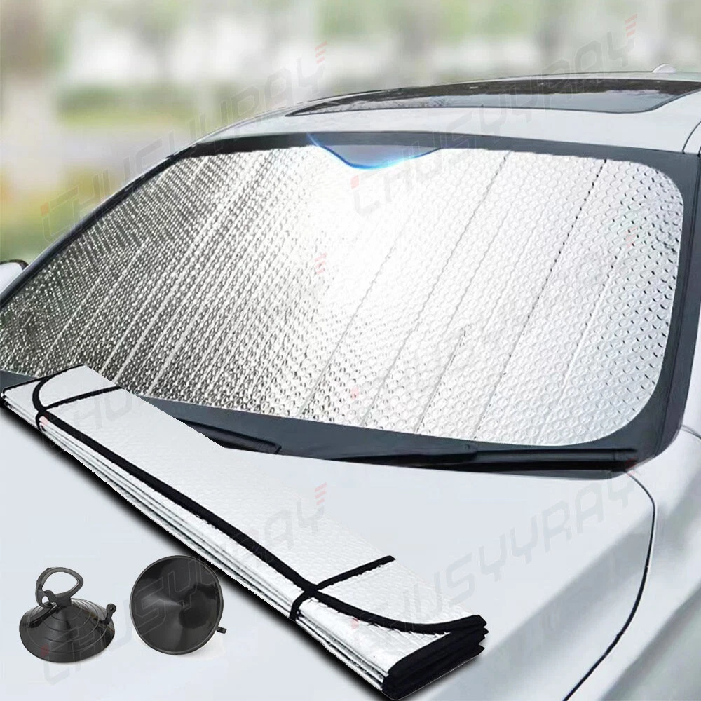 Car windshield sun shade which side faces sale out