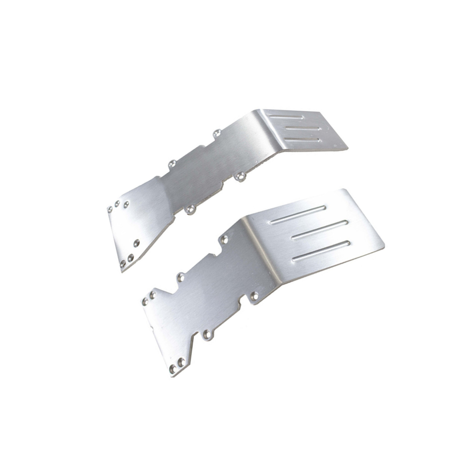 T-Maxx, E-Maxx Brushed Finished Aluminum skid plate set NEW Front and Rear