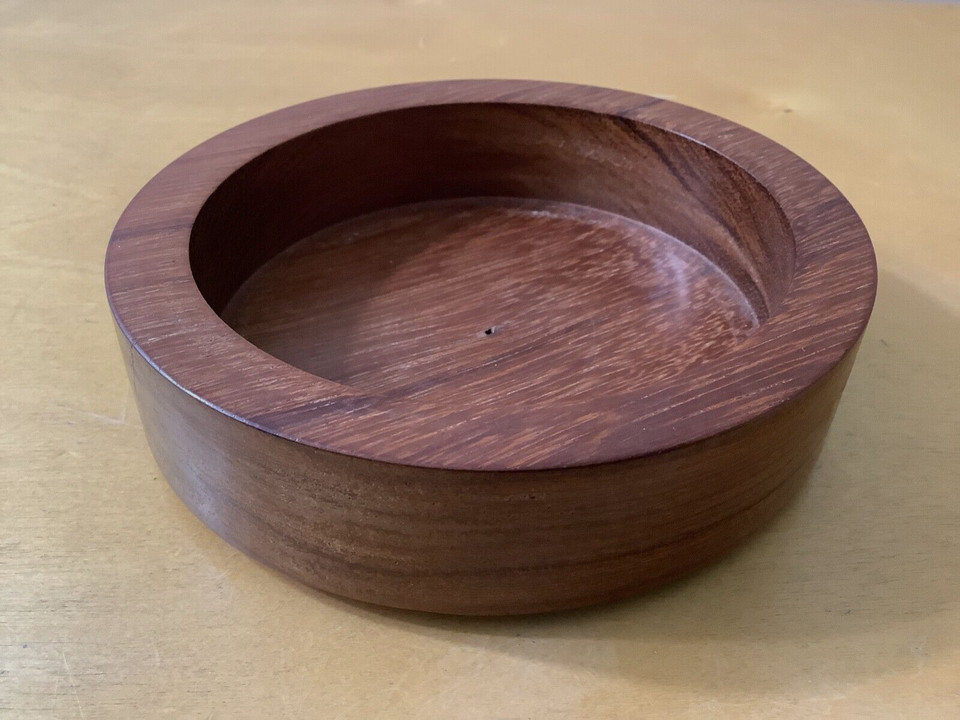 Vintage Barware Teak WINE COASTER Low Bowl Mid Century Danish Modern DANSK?
