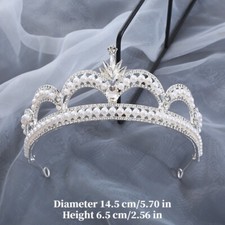 Tiara Da Donna E Ragazza Corona Barocca Sposa Corona Di Strass Cristallo Perla