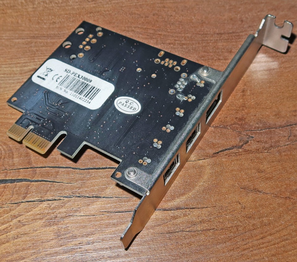 Syba SDPEX30009 PCIe x1 Firewire Card (2x 1394B Ports) (1x 1394A Port