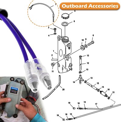 OMGparts Oil Tank Switch Sensor For Mercury Outboards – Replaces 87-856156T04 & A4, 2005-2014 Models, 12V ON/OFF
