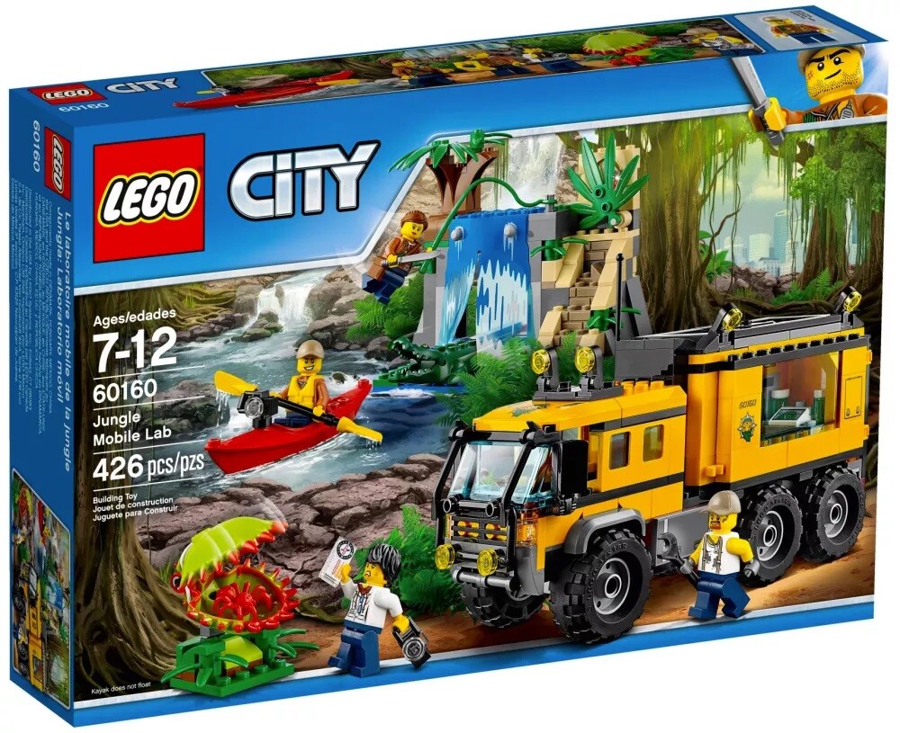 LEGO City 60160 camion de jungle avec laboratoire mobile et cascade pour explorer