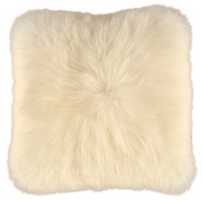 ECHTES LAMMFELL KISSEN KISSENBEZUG CREME WEISS KISSENHÜLLE SCHAFFELL KISSEN