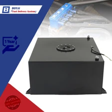 80L 20 Gallon Black Aluminum Race Drift Fuel Cell cap Tank with Level Sender