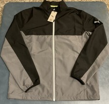 Puma First Mile Black  Gray Wind Jacket Men  s Medium 50 UPF NWT 100