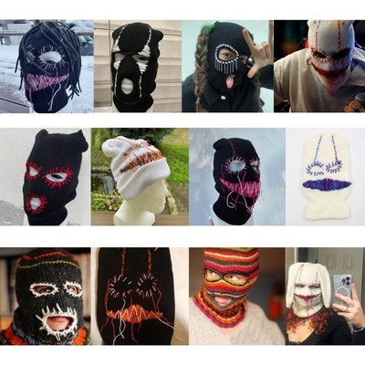 Funny Balaclava Face Halloween Balaclava Headgear Balaclava Distressed