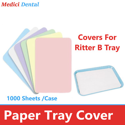1case, 1000 Pcs, Dental Paper Tray Cover, Size B (12.25'' x 8.5'') - All colors 