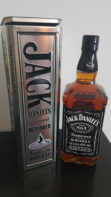 Jack Daniels Old No.7 Tennessee Whiskey 40% 1Liter in Geschenkverpackung/Tinbox