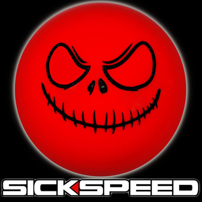 RED/BLACK EVIL JACK SMILEY SHIFT KNOB FOR MANUAL SHORT THROW