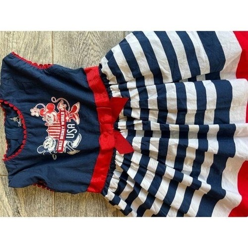 Disney Parks Dress Small Americana Formal Party USA Mickey Minnie Mouse Girls - Picture 6 of 12