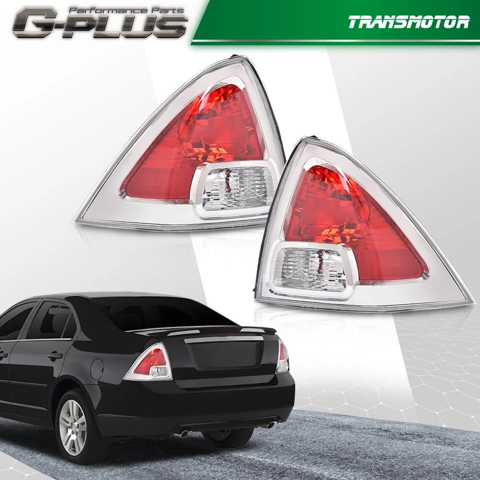 Juego de 2 luces traseras aptas para Ford Fusion 2006-2009 cromadas lado izquierdo y derecho Foto 2 de 4