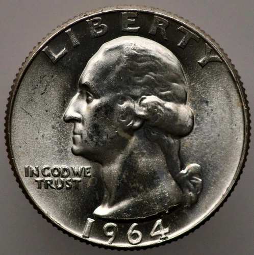 1964-D Washington Quarter BU Brilliant Uncirculated 90% Silver .1808 Troy oz A11