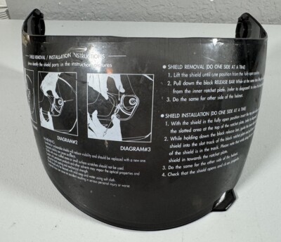 GMAX Smoke Motorcycle Helmet Face Shield -No Fleece Cover