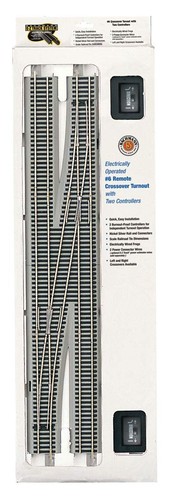 Bachmann Trains 44576 Snap-Fit E-Z Track #6 Remote Crossover T (Importación USA) | Zustand: Nuevo