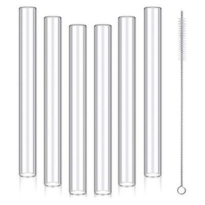 6 Stück 4 Zoll Klar Borosilikatglas Rohr 12 mm Außendurchmesser 8 mm Innendurchmesser 2 mm Dickglas 9815