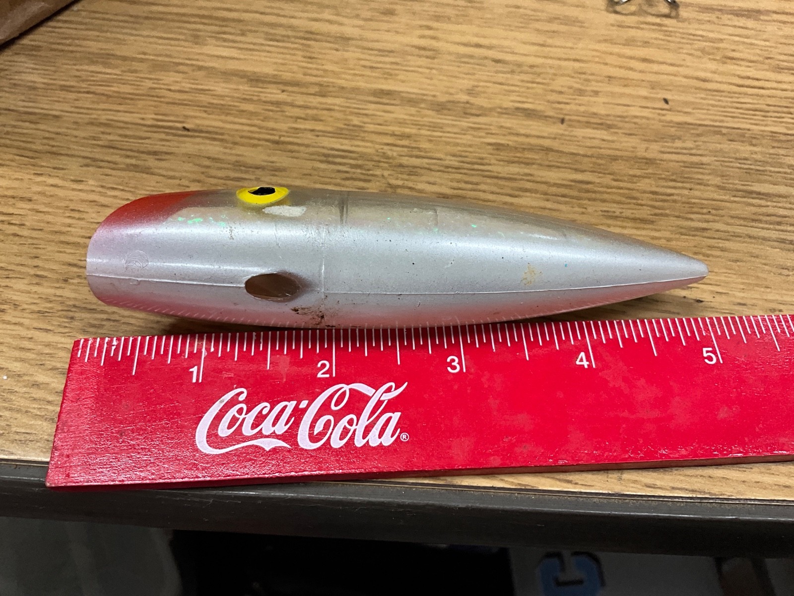 Silver Horde J Plugs (1) - 5 Inch - Prism / Crackle Silver with red face - Image 5