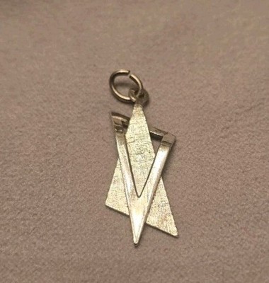 Sterling Silber Israel Davidstern Anhänger Modern Abstrakt 1,2 Gramm