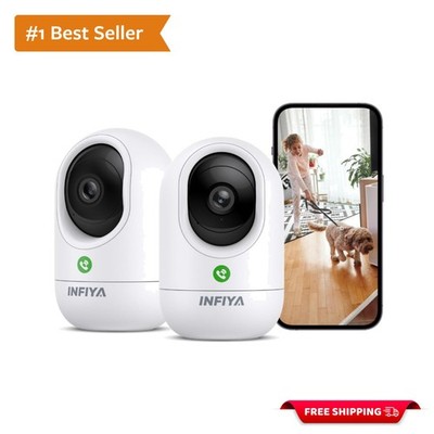Advanced 2K Indoor Security Cameras with Night Vision & Intelligent Tracking