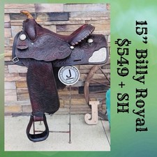 15  Billy Royal Saddle, Dark Oil, Silver, Vin...