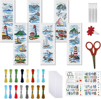 6 Set Kreuzstich Lesezeichen Set Gestempeltes Kreuzstich Stickset Zum Thema „Oze