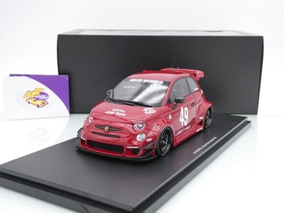Top Speed TS0613 # Fiat Abarth 595 LB-Works X Abas Works 2024 '' dunkelrot '' 1:18