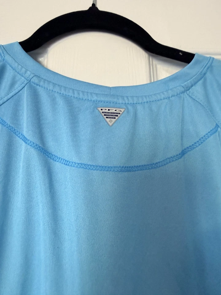 Camisa de pesca Columbia PFG manga larga para mujer 2XL logotipo azul claro Foto 4 de 4
