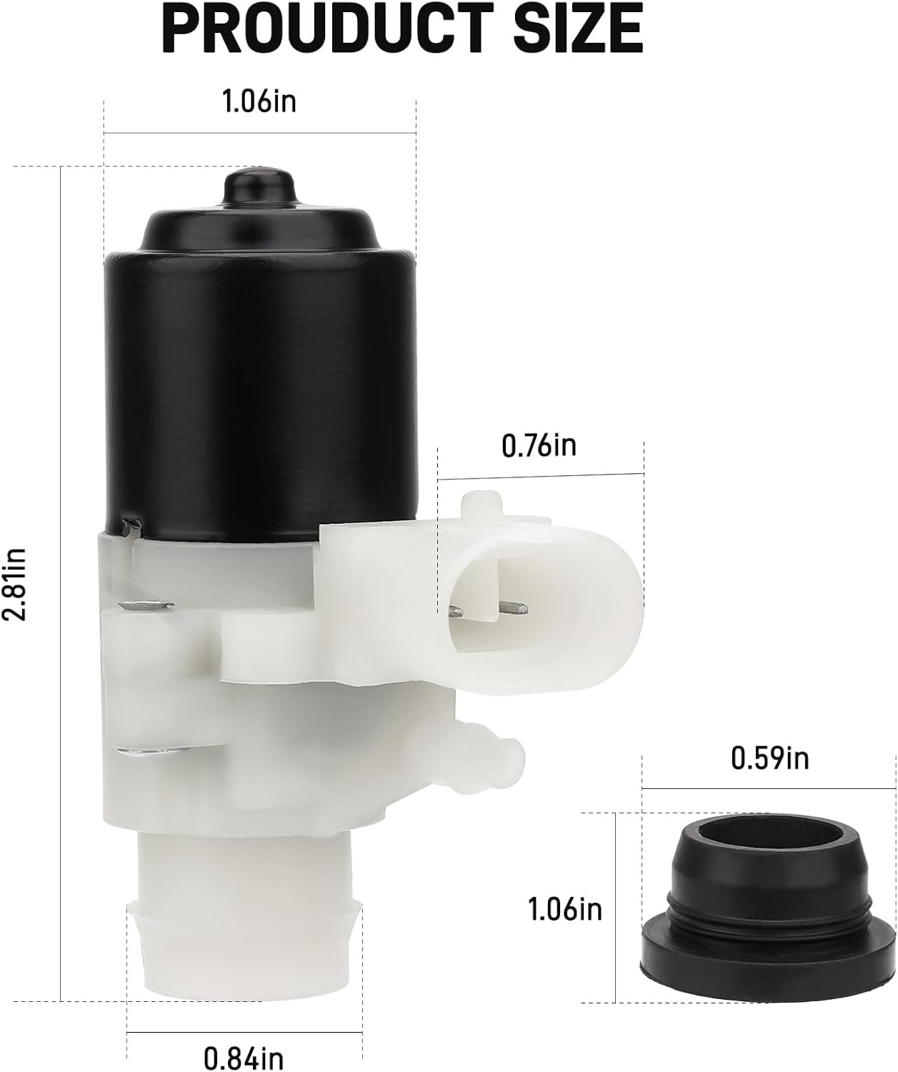 Truck Windshield Wiper Washer Fluid Pump, Fits for Kenworth T680 T880 and Fits f