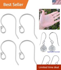 20 pcs Polished Sterling Silver Ear Wire Fish Hooks - Perfect for Sensitive Skin