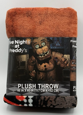 Five Nights At Freddy's Plush Throw Blanket 46'' x 60'' I Survived Five Nights