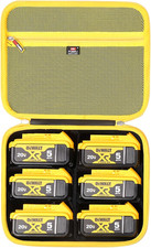 Hard EVA Carrying Case for Dewalt/Milwaukee 8V/12V/18V/20V/60V Max XR Battery, H