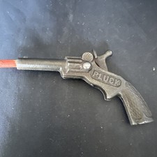 Antique Stevens Pluck Toy Cast Iron Cap Gun Functioning
