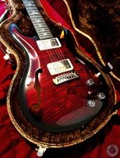 PRS  Wood Library, Top 10 Hollowbody,II Piezo,Electric Guitar-Red Tiger, 2024