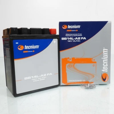 Batterie SLA Tecnium pour Moto Aprilia 600 Tuareg 1987 à 1991 YB14L-A2 / 12V - Photo 1/2