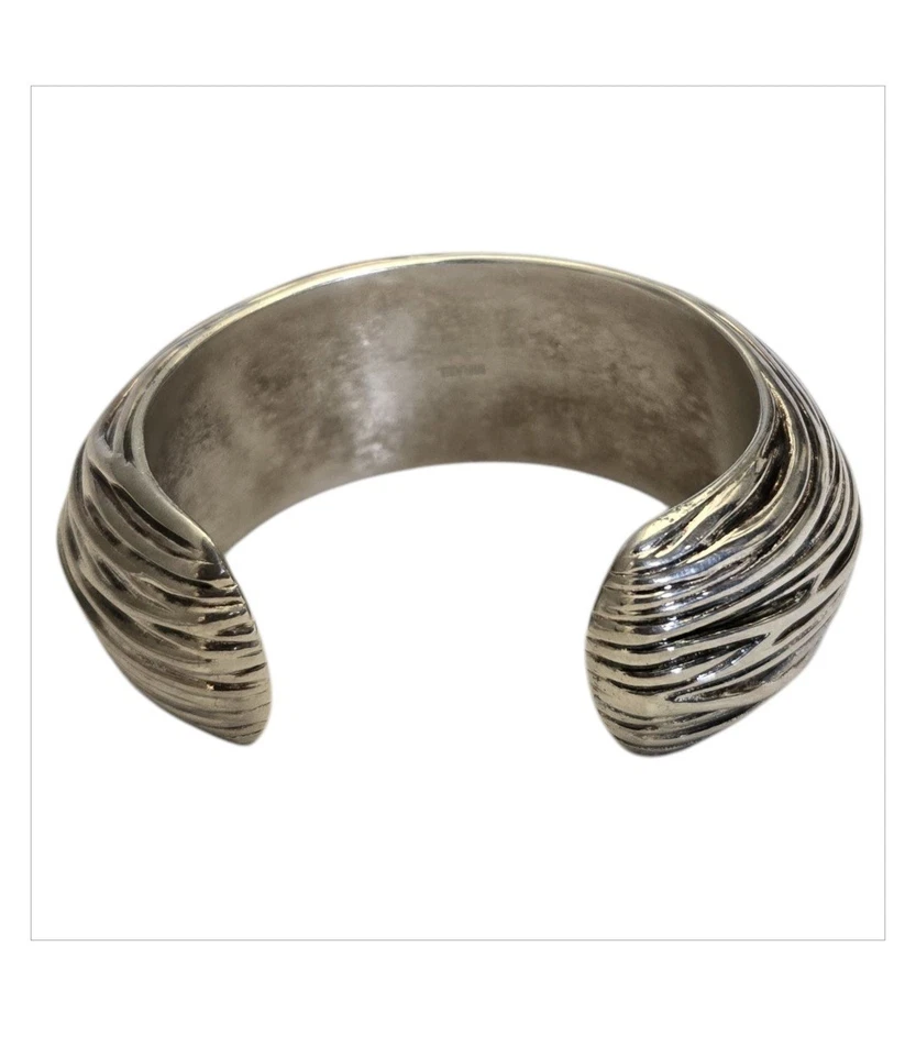 72.4gr! Paz Creations Israel Nest Sterling Silver Wide Cuff Bracelet  - Image 3 of 4