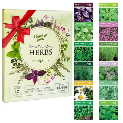 #ad #ad Best Grow Your Own Herbs Garden Kit 12 Herb Seeds Variety Pack Basil Mint $12.29