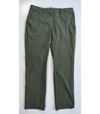 LANDS END Mid-Rise Straight Leg Chino Pant Womens 8 Green