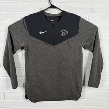 Boise State Broncos Football Coaches Pullover 1/4 Zip Sweatshirt Men Small Nike