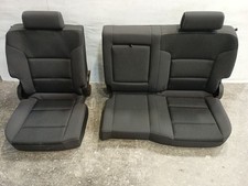 2014-2019 Silverado 1500 Crew Second 2nd Row Rear Seats Black Leather Oem 490863
