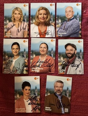 8 Autogrammkarten ZDF Die Rosenheim Cops 2026 handsigniert Neue Staffel