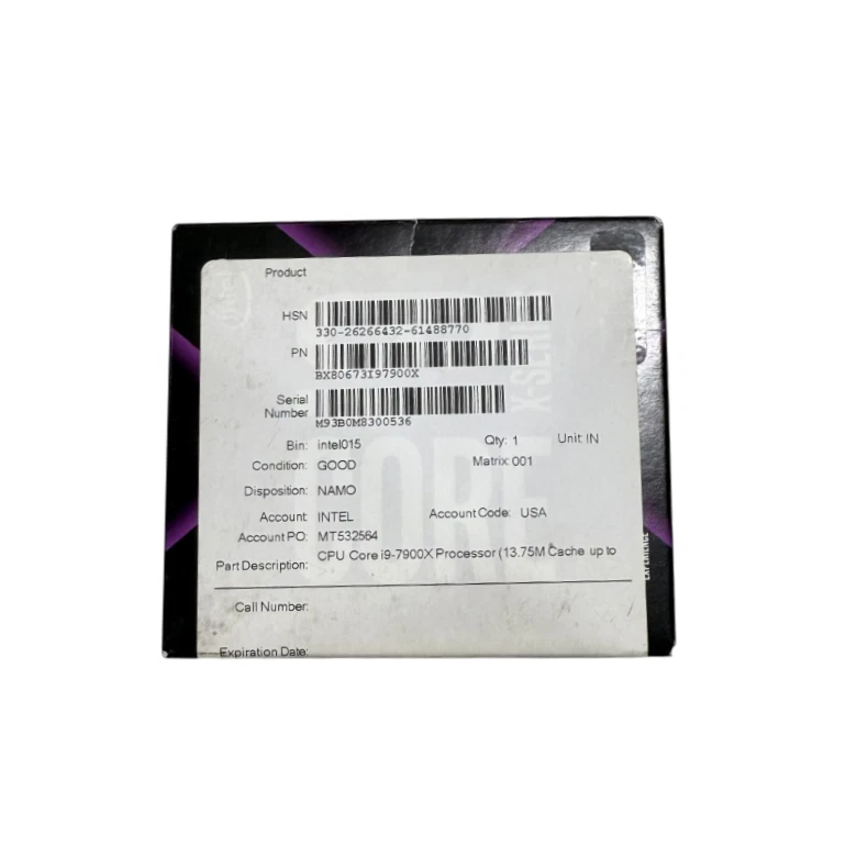 Intel Core i9-7900X X-series 3.30GHz, 10C/20T, 13.75MB L3 Cache, LGA2066(1231) - Image 2 of 4