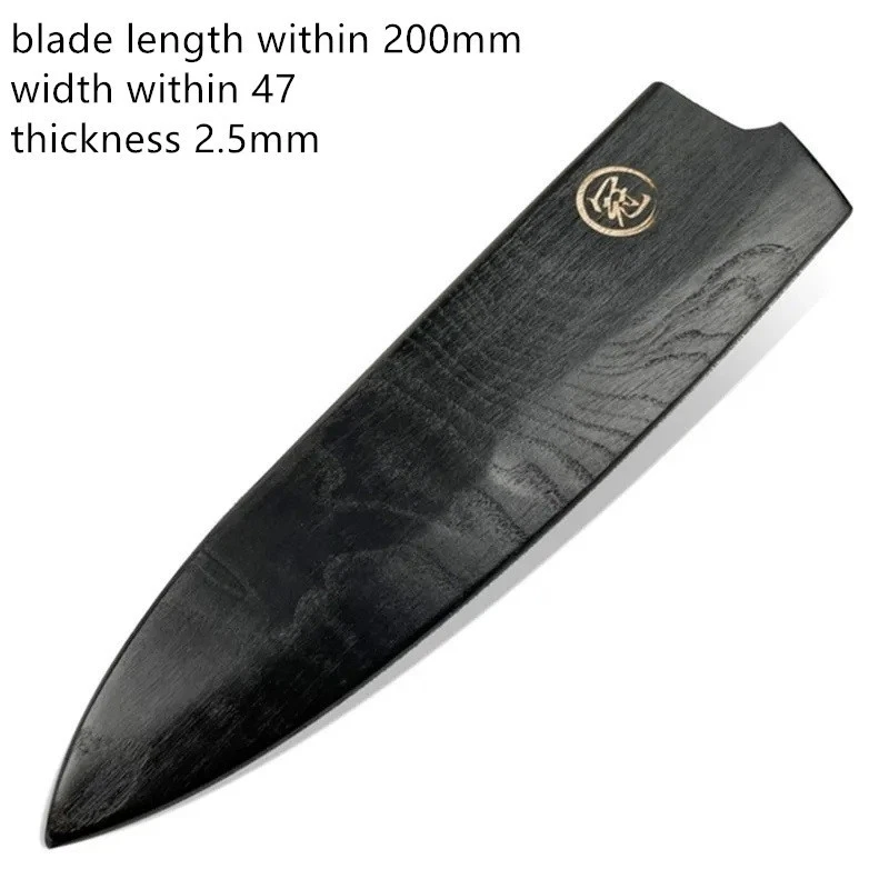 8 in Japanese Gyuto Chef Knife Sheath Saya Wood Blade Guard Protector Case Cover