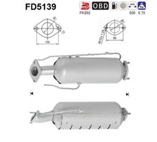DPF Rußpartikelfilter Dieselpartikelfilter AS FD5139 Cordierit für HYUNDAI i30