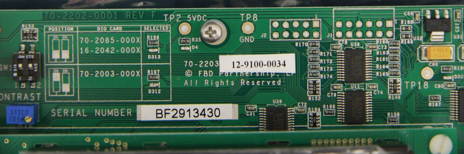 New Open Box FBD 12-9100-0014 Control Board Assembly