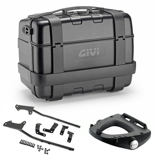 Givi Kit Bauletto TRK46BB + Stafe Suzuki Gsx 1300 Hayabusa R 2016 Schwarz 46LT-image