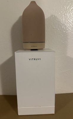 Vitruvi Stone Ceramic Ultrasonic Essential Oil Diffuser Aromatherapy Suede Works
