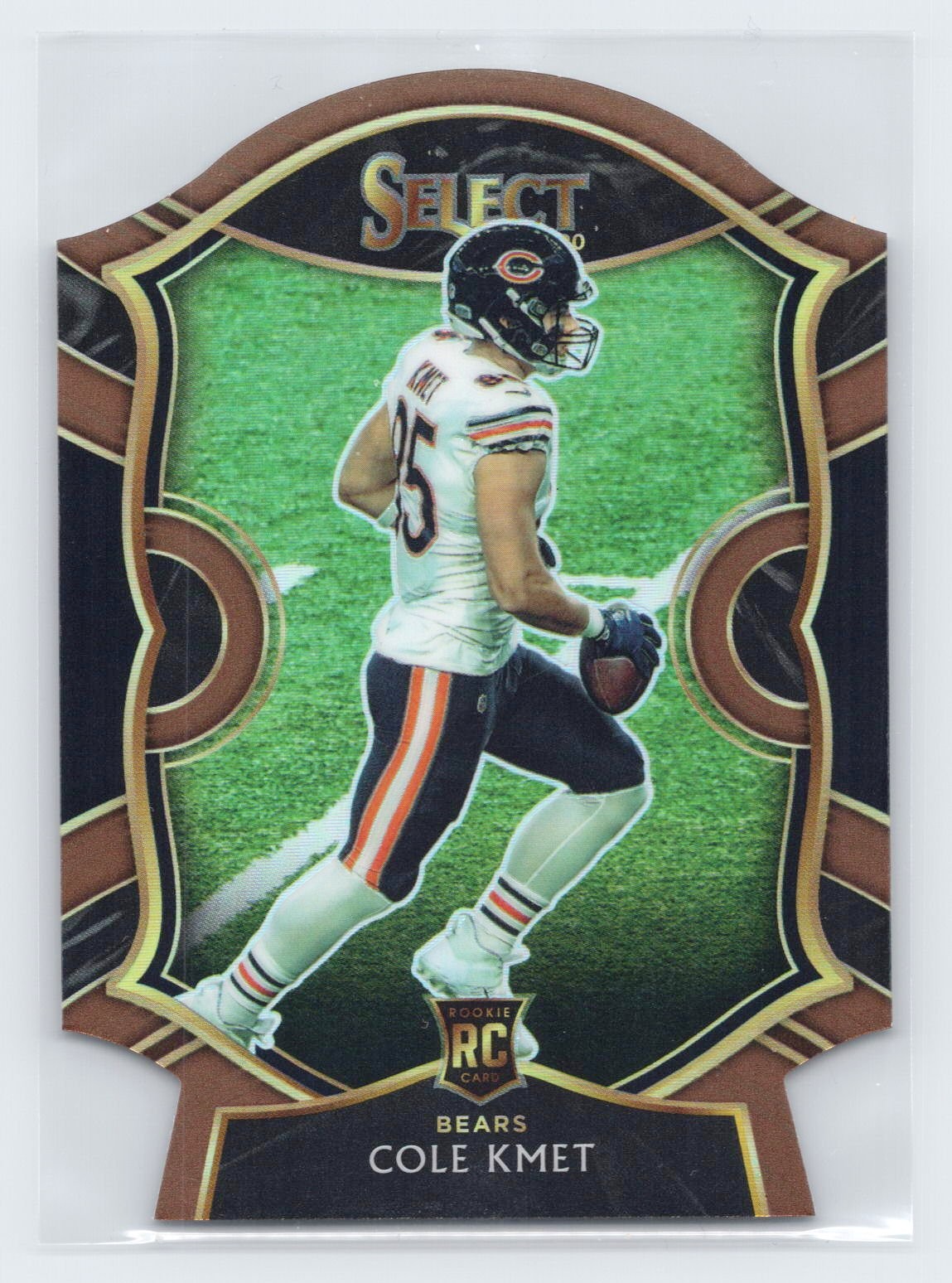 2020 Panini Select #74 Cole Kmet Copper Prizm Die Cut #/355
