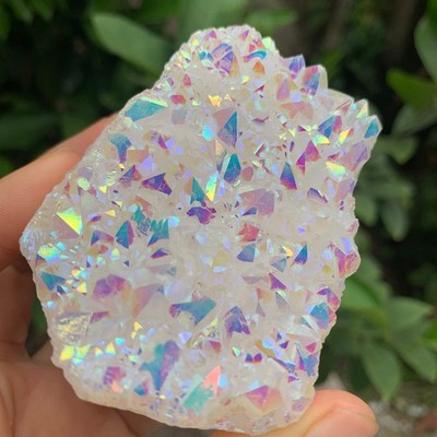 288g  Natural Crystal Angel Aura Quartz Cluster XL Crystal Energy Healing
