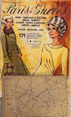 Paris Succès Winter 1976 Nr. 157 Zeitschrift Mode Konfektion Damen + sein Schnittmuster